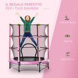 immagine-7-easycomfort-easycomfort-tappeto-elastico-per-bambini-3-6-anni-con-rete-bordo-imbottito-e-corde-elastiche-trampolino-da-giardino-140x158cm-rosanero