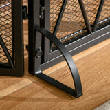 immagine-8-easycomfort-easycomfort-parascintille-per-camino-in-metallo-con-3-pannelli-pieghevoli-e-2-porte-120x11-5x79cm-nero