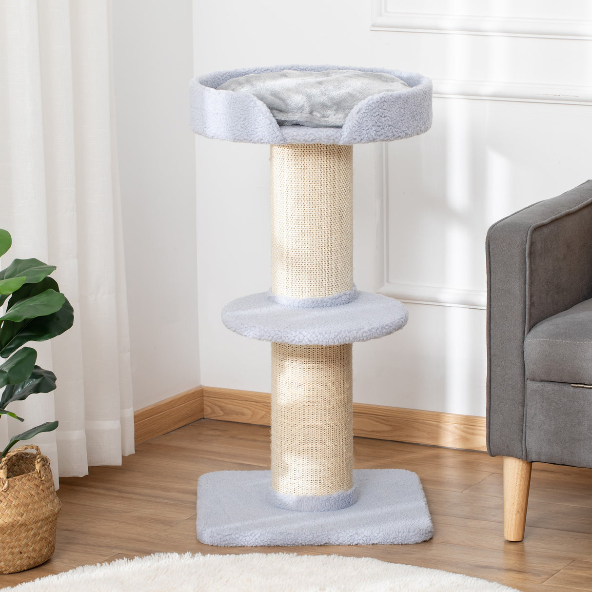 immagine-9-easycomfort-easycomfort-tiragraffi-per-gatti-con-lettino-rivestimento-peluche-e-palo-in-sisal-45x45x91cm-azzurro